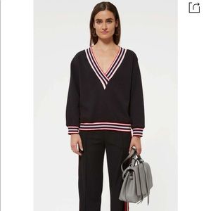 Rebecca Minkoff Sporty Kristine Striped Contrast Sweater